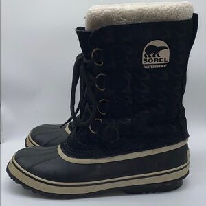 Sorel Women’s Black Waterproof Winter Snow Boots Size 11